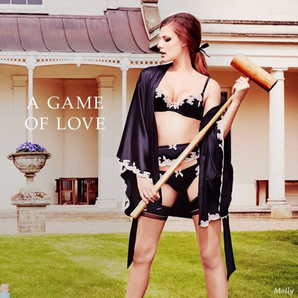 Agent Provocateur Molly Black Silk Bra 34E NWT - Picture 5 of 14